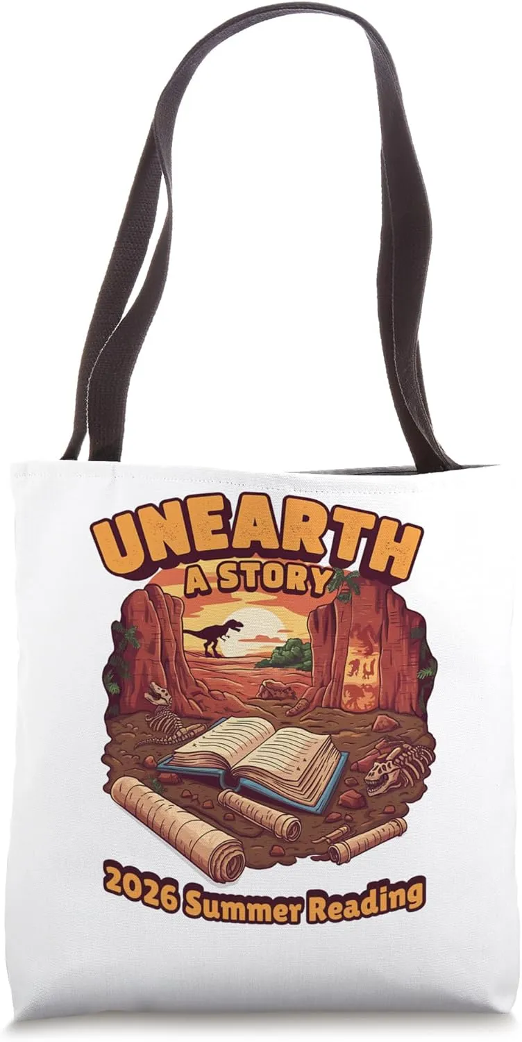 Unearth A Story (Summer Reading 2026) Tote Bag