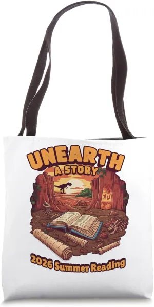 Unearth A Story (Summer Reading 2026) Tote Bag