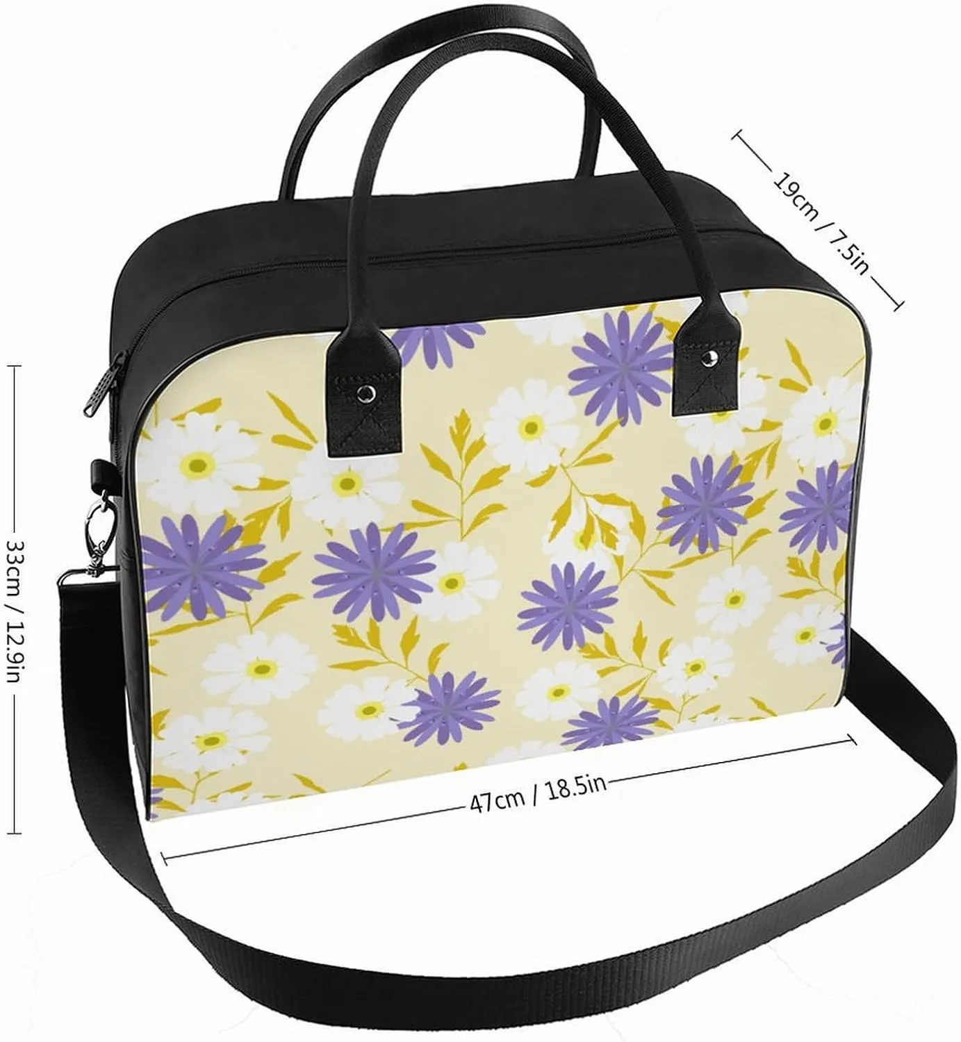 Unisex Crossbody Nylon Santa Gifts Novelty Handbag for Travel 13" X 19" X 8"