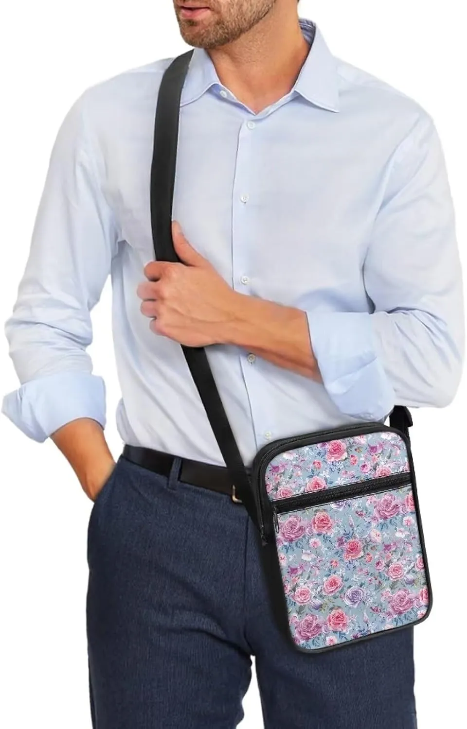 Unisex Travel Messenger Bags Small Crossbody Bag for Women Men Sling Purse for Phone Holder