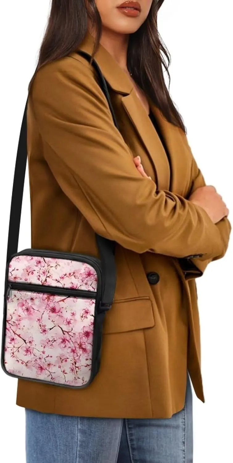 Unisex Travel Messenger Bags Small Crossbody Bag for Women Men Sling Purse for Phone Holder