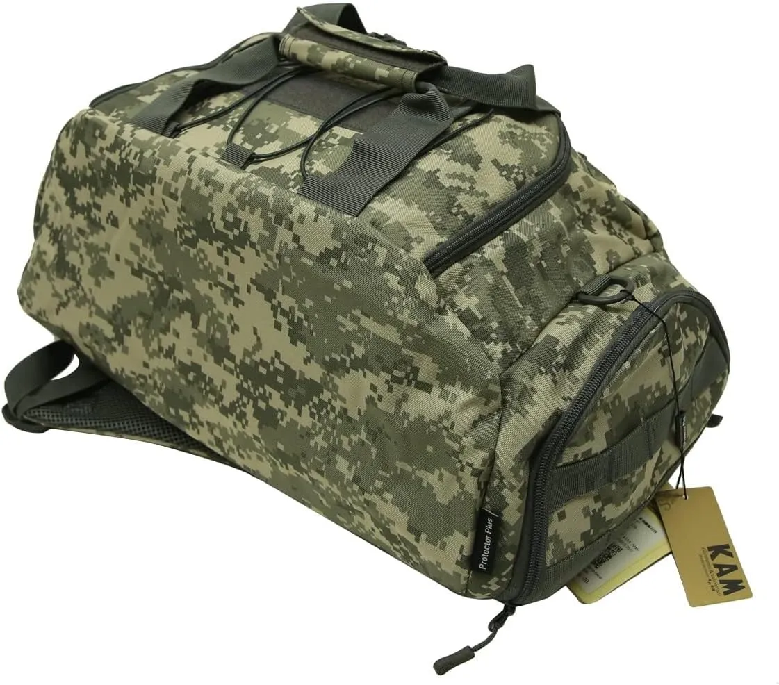 UNISTRENGH 3-Ways Tactical Military Nylon Men Holdall Weekend Travel Duffel Bag Backpack Messenger Shoulder Bags Rucksack Handbag (ACU Camo-45L)