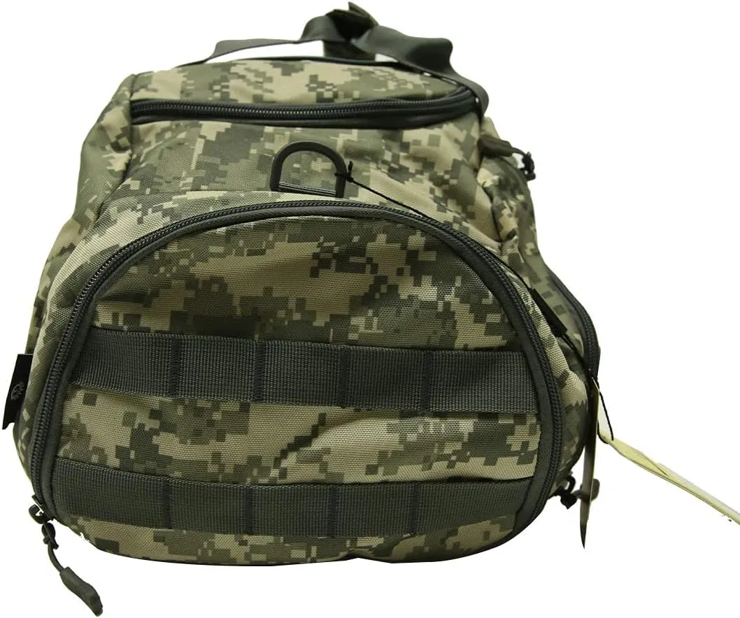 UNISTRENGH 3-Ways Tactical Military Nylon Men Holdall Weekend Travel Duffel Bag Backpack Messenger Shoulder Bags Rucksack Handbag (ACU Camo-45L)