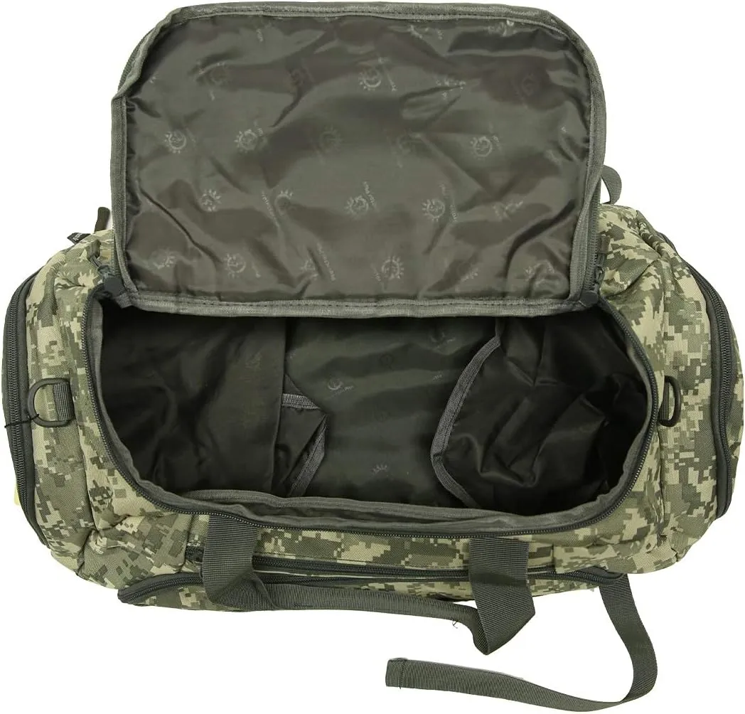 UNISTRENGH 3-Ways Tactical Military Nylon Men Holdall Weekend Travel Duffel Bag Backpack Messenger Shoulder Bags Rucksack Handbag (ACU Camo-45L)