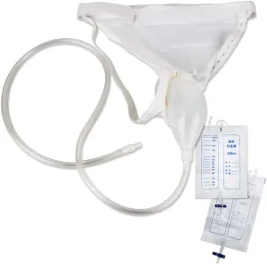 Urinal Pee Holder,Urine Bag Collector 1000ml Portable Wearable Collection Urinal Bag Ventilate Urine Collector Travel Incontinence Bags with Elastic Waistband for Men