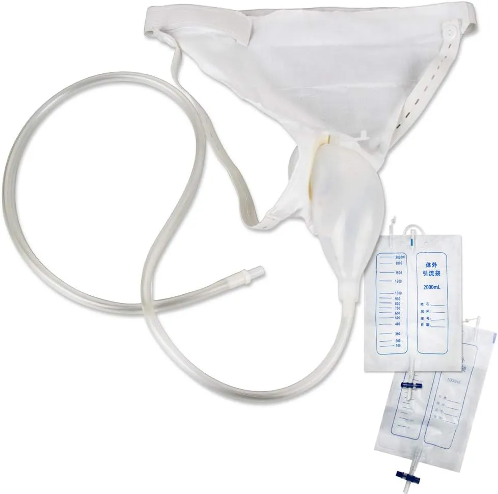 Urinal Pee Holder,Urine Bag Collector 1000ml Portable Wearable Collection Urinal Bag Ventilate Urine Collector Travel Incontinence Bags with Elastic Waistband for Men
