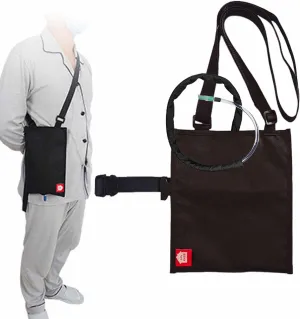 Urine Drainage Bag Holder with Catheter Tube Cover, Postoperative Body Fluid-Carrying Shoulder Bag, Suprapubic & Biliary Catheters Holds (2) 2000ml Leg Bags