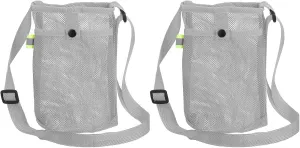 uxcell Water Bottle Holder with Adjustable Shoulder Straps Water Bottle Carrier Bag Mesh Crossbody Water Bottle Carrier with Pocket for Sports Hiking Walking Travel