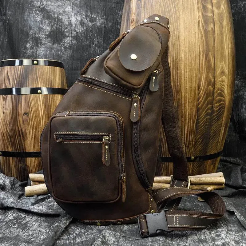 VacationGrabs Vintage Style Sling Bag for Men
