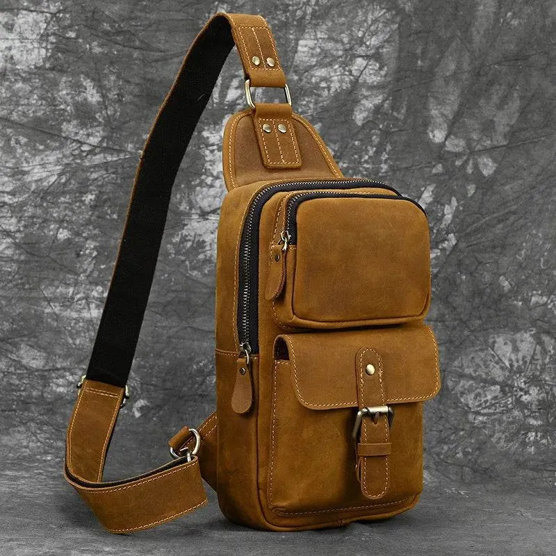 VacationGrabs Vintage Style Sling Bag for Men