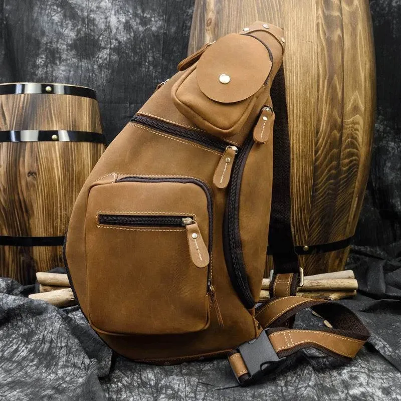 VacationGrabs Vintage Style Sling Bag for Men