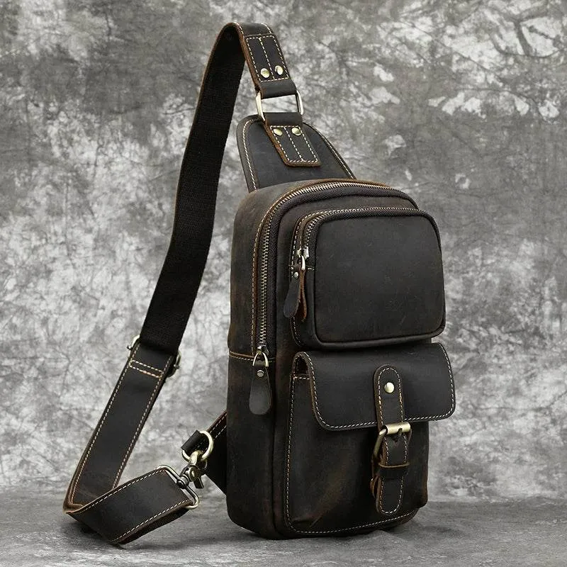 VacationGrabs Vintage Style Sling Bag for Men