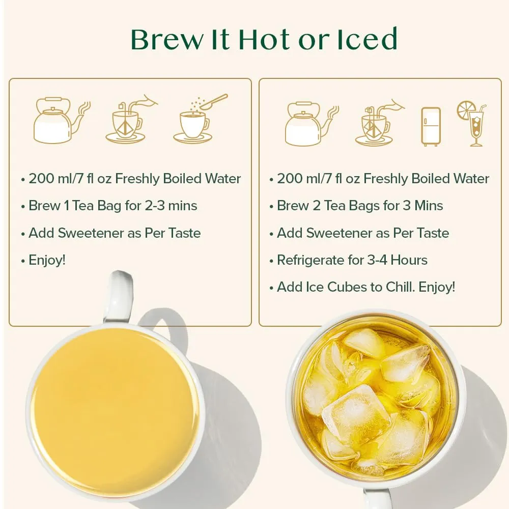 VAHDAM, Decaf Himalayan Green Tea Bags (100 Pyramid Tea Bags) Caffeine Free, Gluten Free | High Grown Decaf Green Tea | Resealable Ziplock Pouch | Pyramid Tea Bags