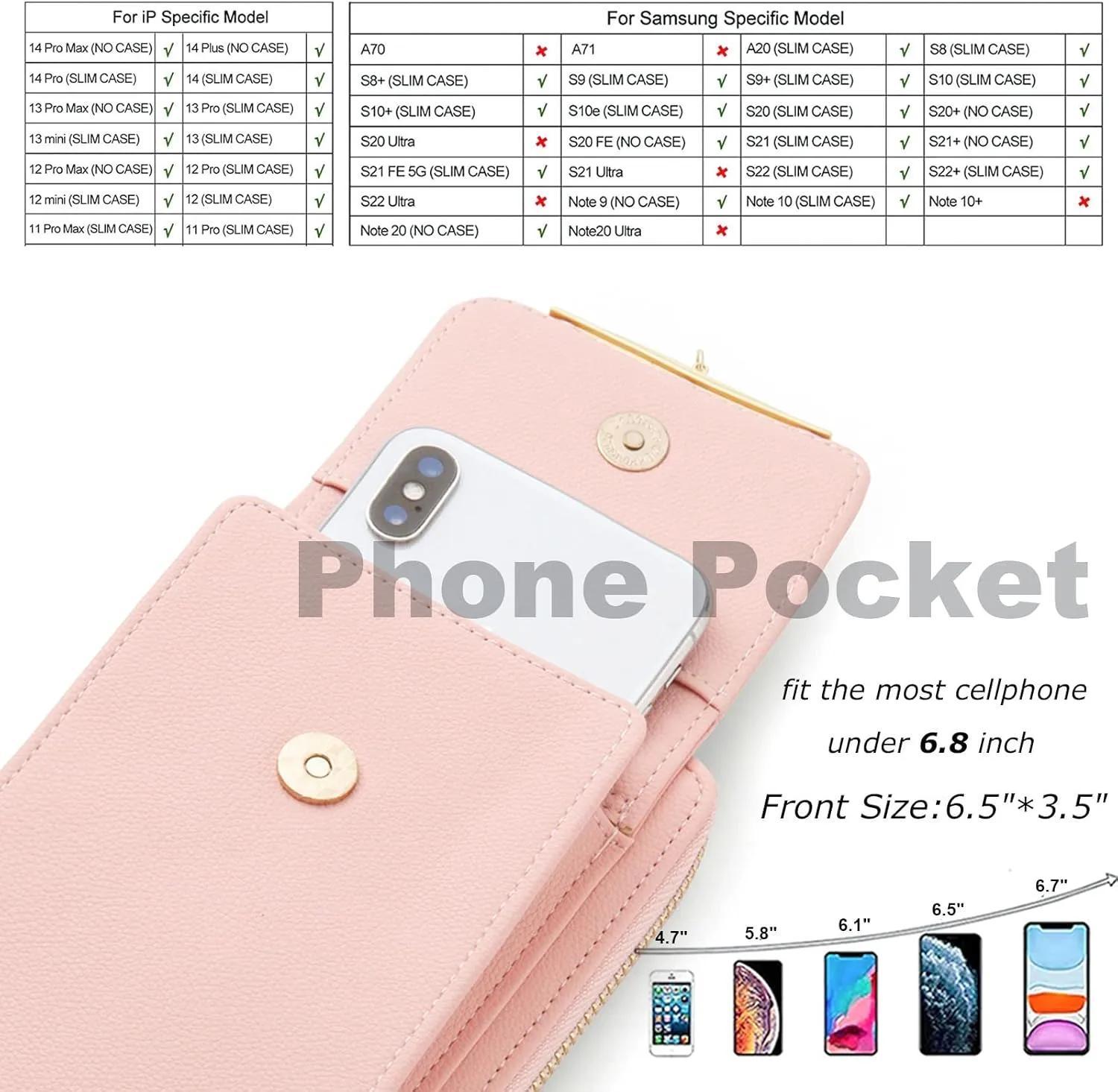 Valentoria Small Crossbody Bag Cell Phone Purse Wallet Leather Card Clutch Handbag for Women