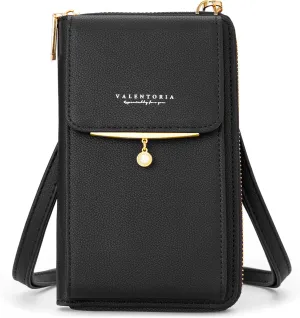 Valentoria Small Crossbody Bag Cell Phone Purse Wallet Leather Card Slot Clutch for Women