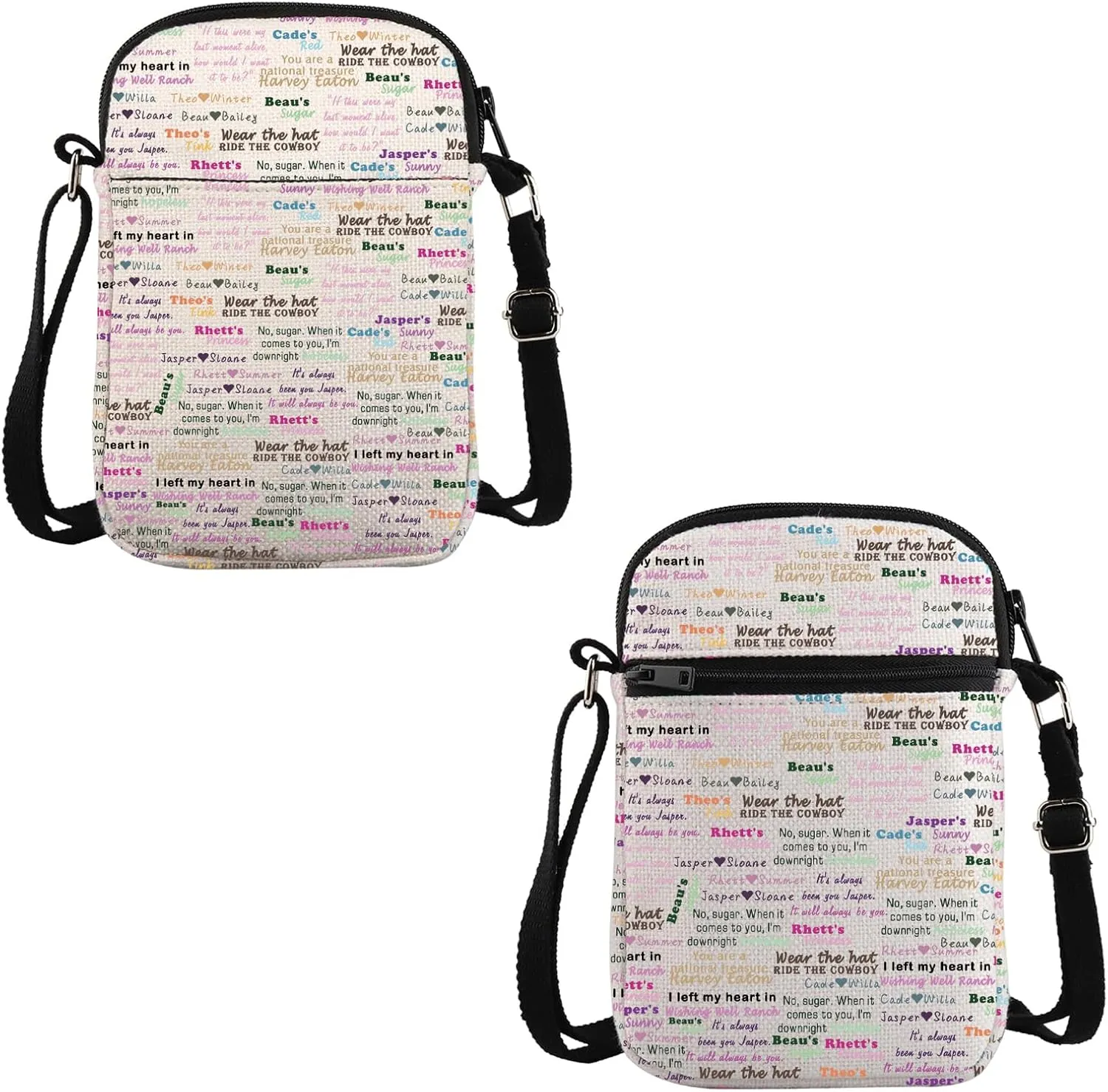 VAMSII Cowboy Romance Reader Gift Country Romance Crossbody Bag Cowboy Cowgirl Reading Travel Bag Bookish Gift