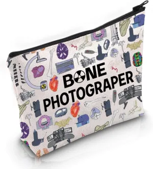 VAMSII Radiologic Technologist Gift Bone Photographer Makeup Bag X-Ray Tech Cosmetic Bag Radiology Graduation Gift (Bone Photographer M)