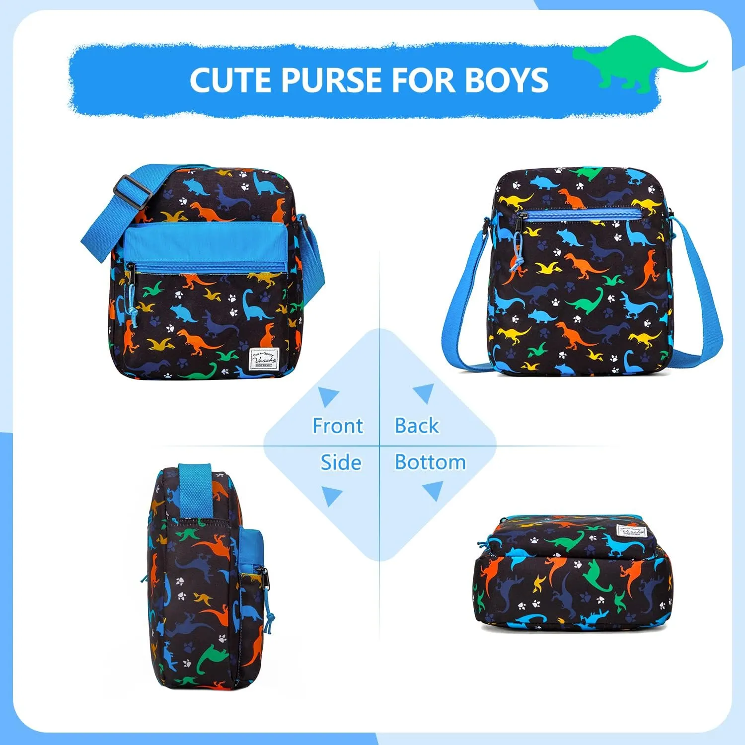 VASCHY Crossbody Bag Purse for Girls, Lightweight Small Messenger Shoulder Bag Gift for Preteen/Teen Little Kids