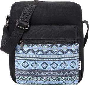 VASCHY Messenger Bag for Girls, Lightweight Canvas Crossbody Bag Purse for Teen Girls Women Fits Water Bottle