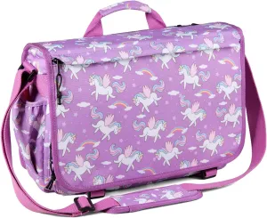 VASCHY Messenger Bag for Kids, Cute 15.6inch Laptop Crossbody School Bag for Boys Girls Teens Women