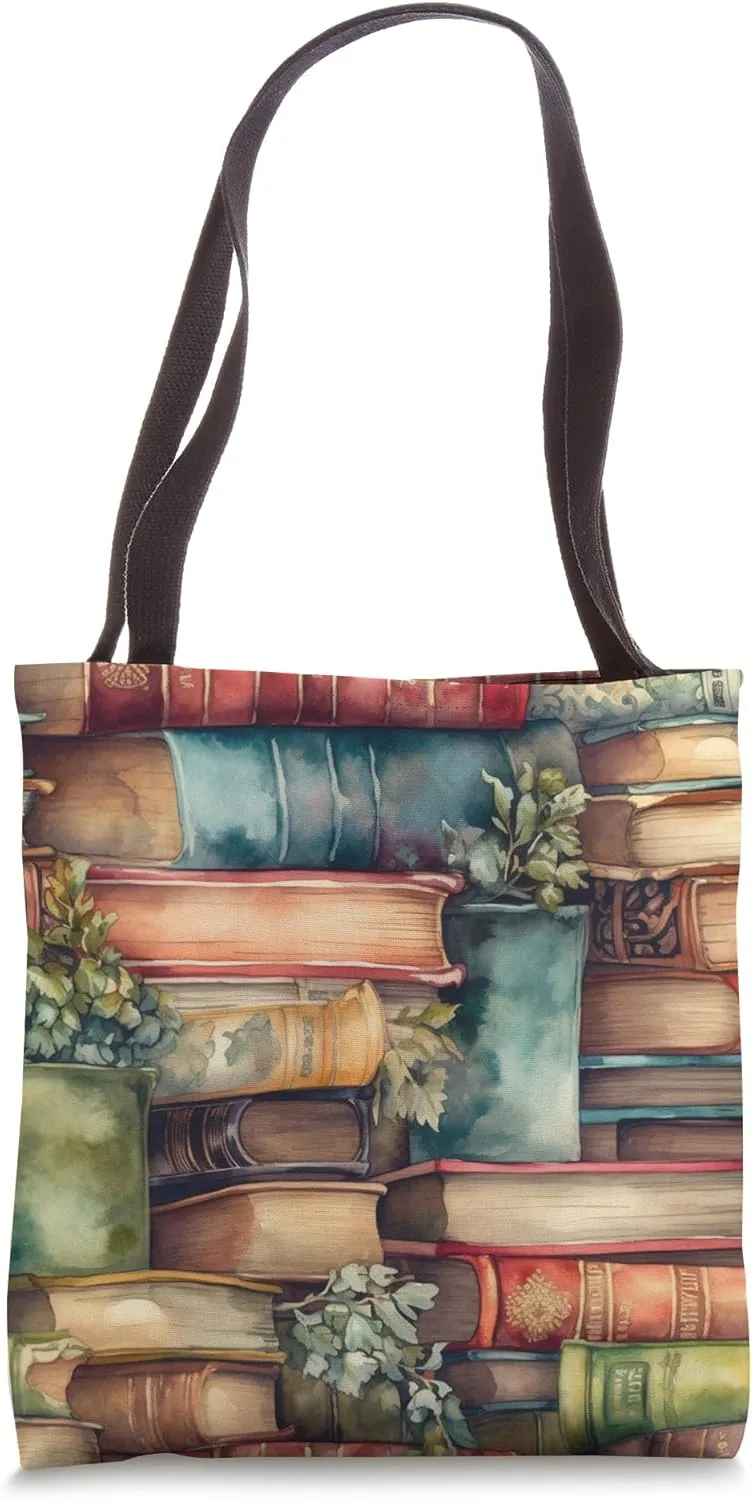 Vintage Book Lover Library Librarian Bookish Bibliophile Tote Bag