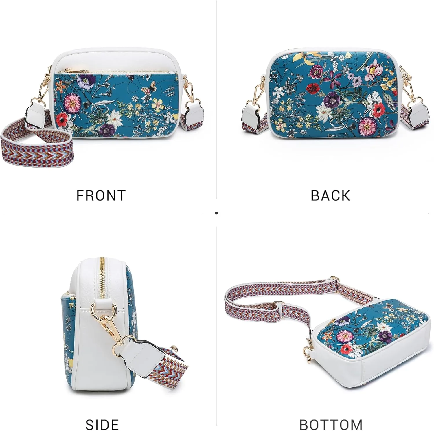 VONMAY Crossbody Purse for Women Quilted Crossbody Bags Vegan Leather Purses Small Shoulder Handbags with Wide Strap