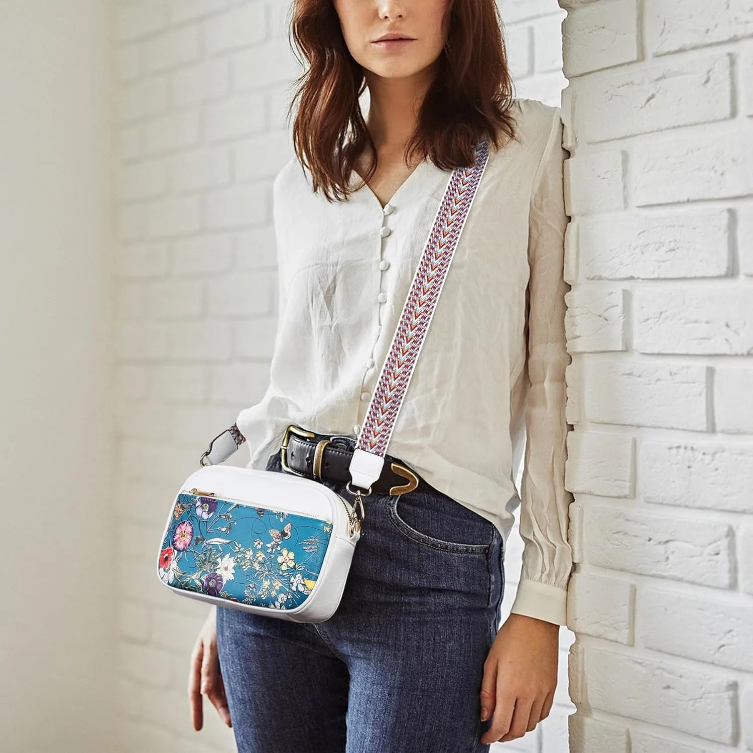 VONMAY Crossbody Purse for Women Quilted Crossbody Bags Vegan Leather Purses Small Shoulder Handbags with Wide Strap