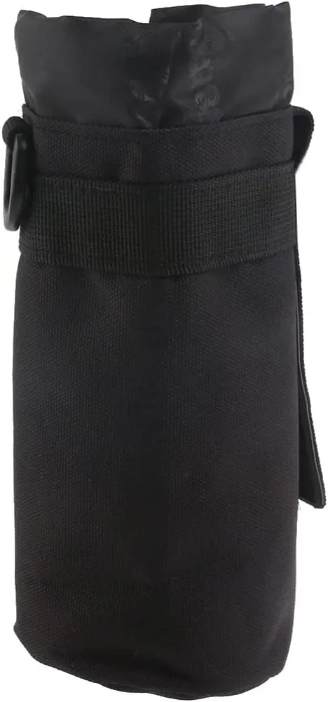 Wakauto Portable Outdoor Sports Nylon Water Bottle Holder Bag for Bottles Design Attachment System Unisex Carry Pouch Black