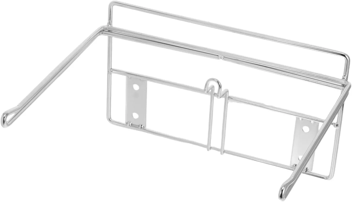 Wall Mount Bag Holder Stand Grocery Bag Dispenser Laundry Room Organizer Plastic Electroplated