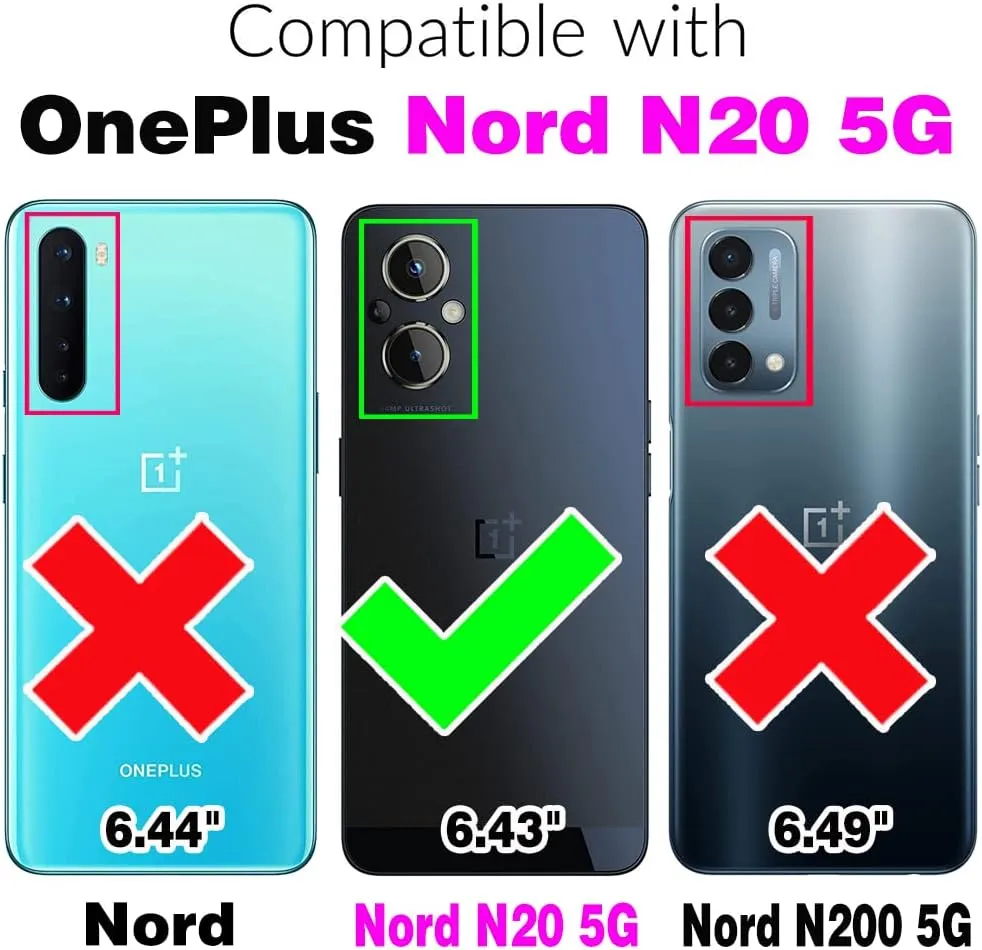 Wallet Case for OnePlus Nord N20 5G with Shoulder Strap Ring Buckle, Zipper Flip Organ Purse, Credit Card Holder StandPhone Cover for One Plus N 20 G5 1 Plus 20N 1plus One  1  N205G Women Black