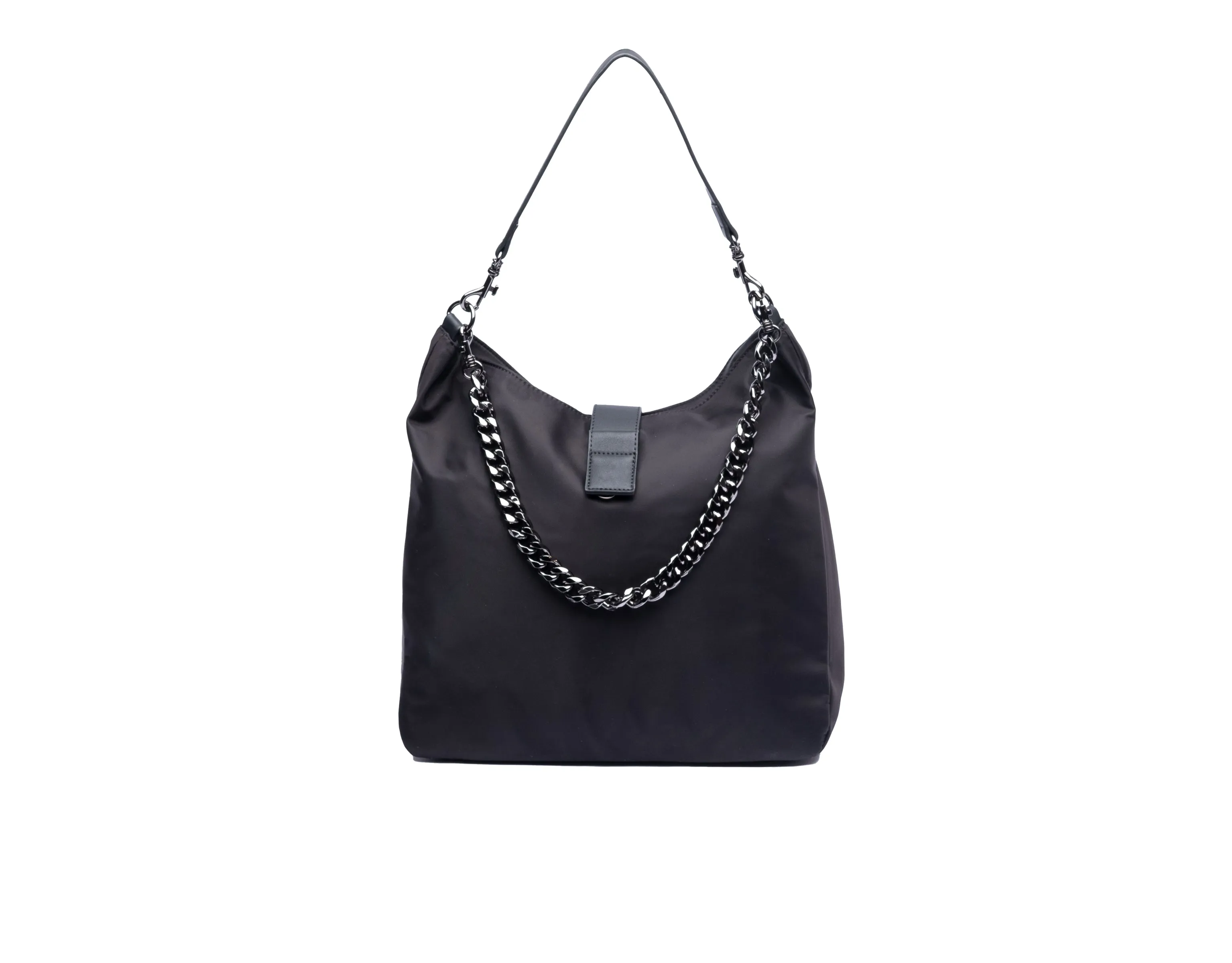 WanderFull Black HydroHobo Bag with Gunmetal Accents