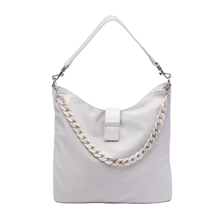 WanderFull Oyster HydroHobo Bag with Silver Hardware