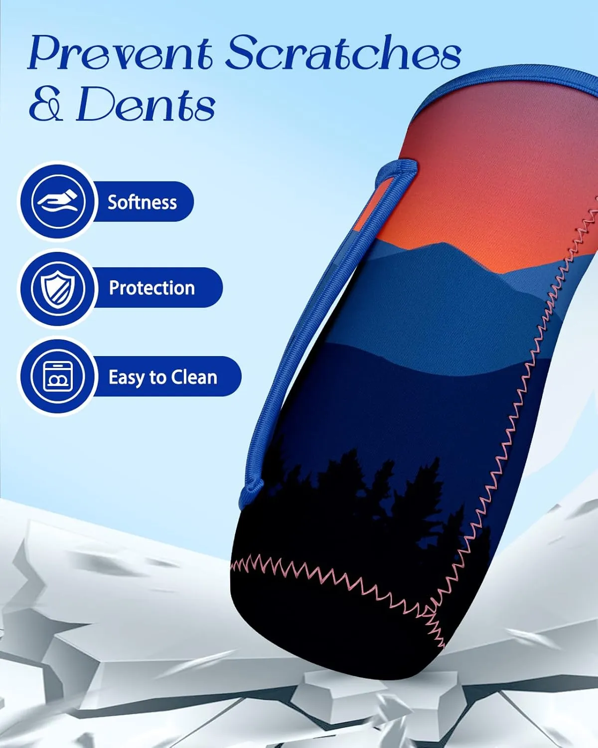 Water Bottle Sleeve for Cirkul 22 oz - 2 Pack Bottles Cover Holder Carrier Bag with Side Handle