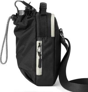 Waterproof Crossbody Bag with Water Bottle Carrier Holder Shoulder Sling Pouch Handle Travel Hiking Daypack