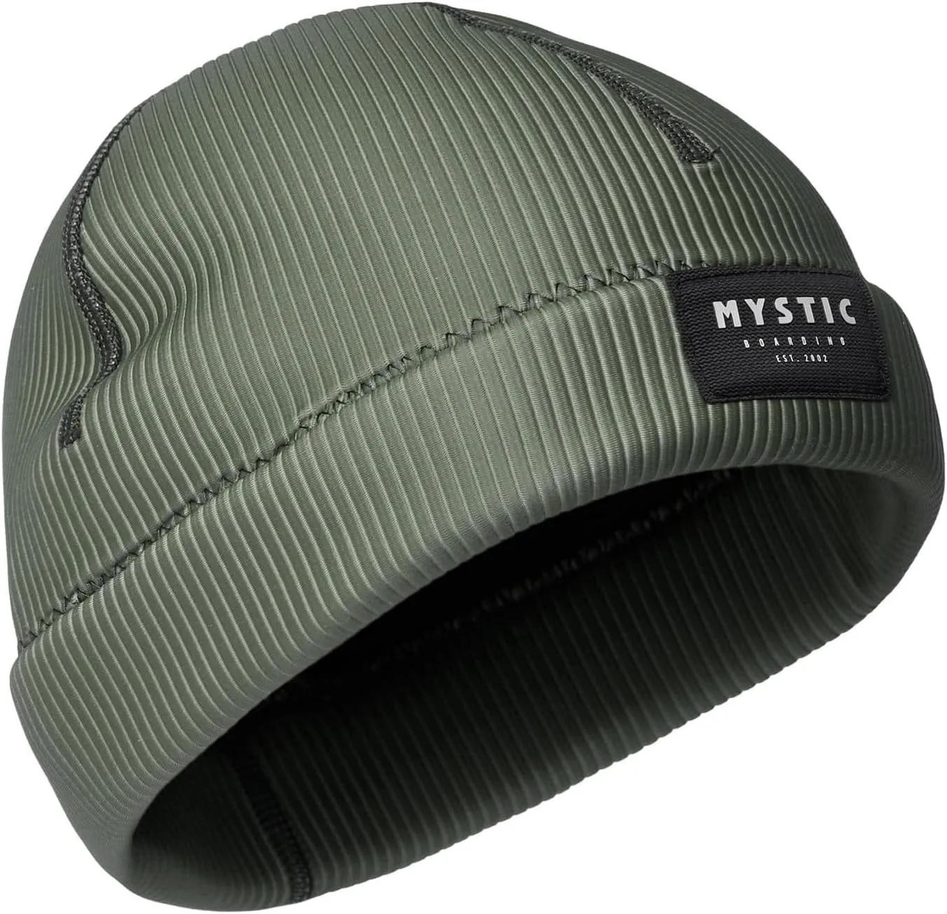 Watersports - Surf Kitesurf & Windsurfing 2mm Neoprene Wetsuit Beanie Hat - Dark Olive - Flatlock Stitching