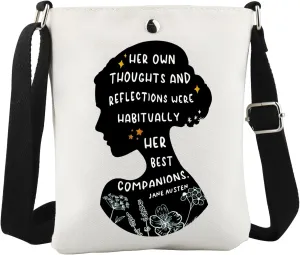 WCGXKO Famous Author Inspired Crossbody Bag Romance Bookish Gift Bookworm Gift