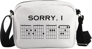 WCGXKO Funny Musician Guitar Chords Crossbody Bag Sorry, I Dgaf Musician Gift Guitarist Guitar Tab Joke Slogan Gift