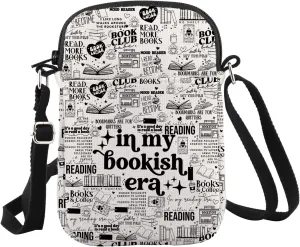 WCGXKO In My Bookish Era Crossbody Bag Reading Lover Gift Bookworm Reader Gift