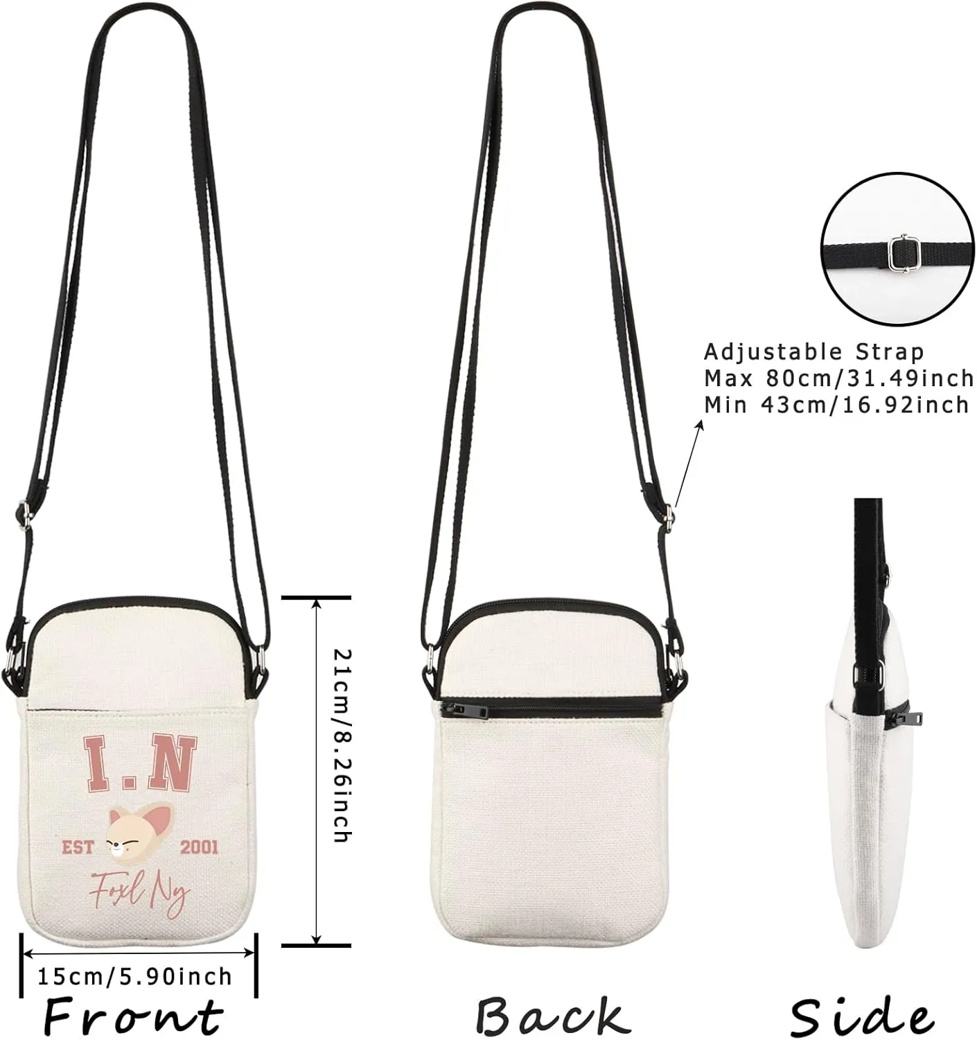 WCGXKO Korean Pop Gift Korean Group Merch Boys Group Est 1999 Dwaekki Crossbody Bag for Pop Music Lover