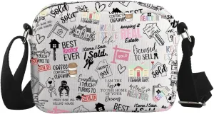 WCGXKO Novelty Realtor Gift Realtor Sayings Real Estate Life Quotes Canvas Crossbody Bag