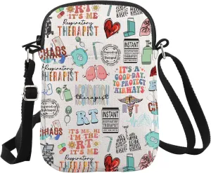 WCGXKO Respiratory Therapist Gift RT Respiratory Therapy Zipper Crossbody Bag for RT Graduates