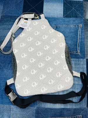 Wearable Hot Water Bottle Cover | Grey & White Elephant
