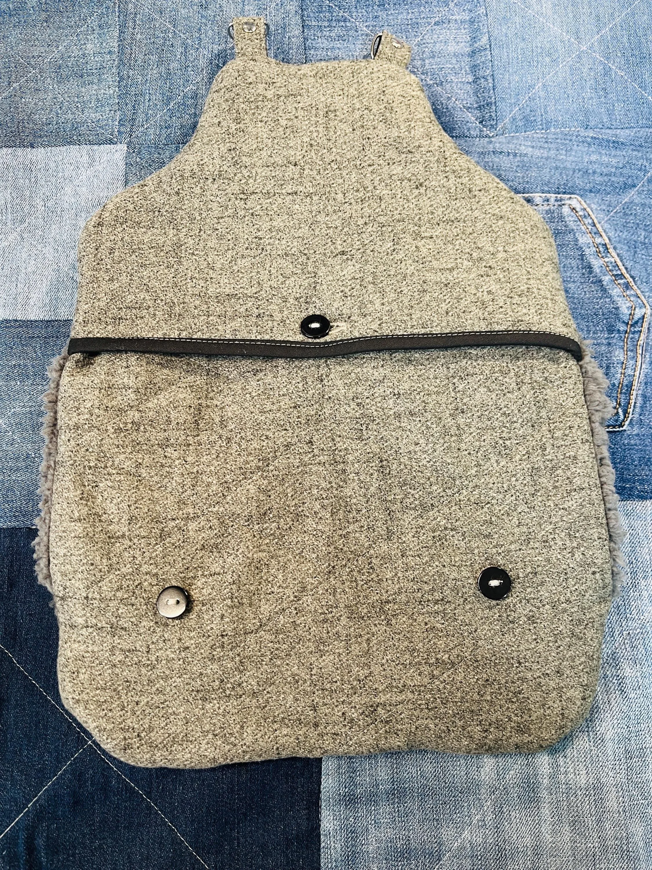 Wearable Hot Water Bottle cover grey faux wool