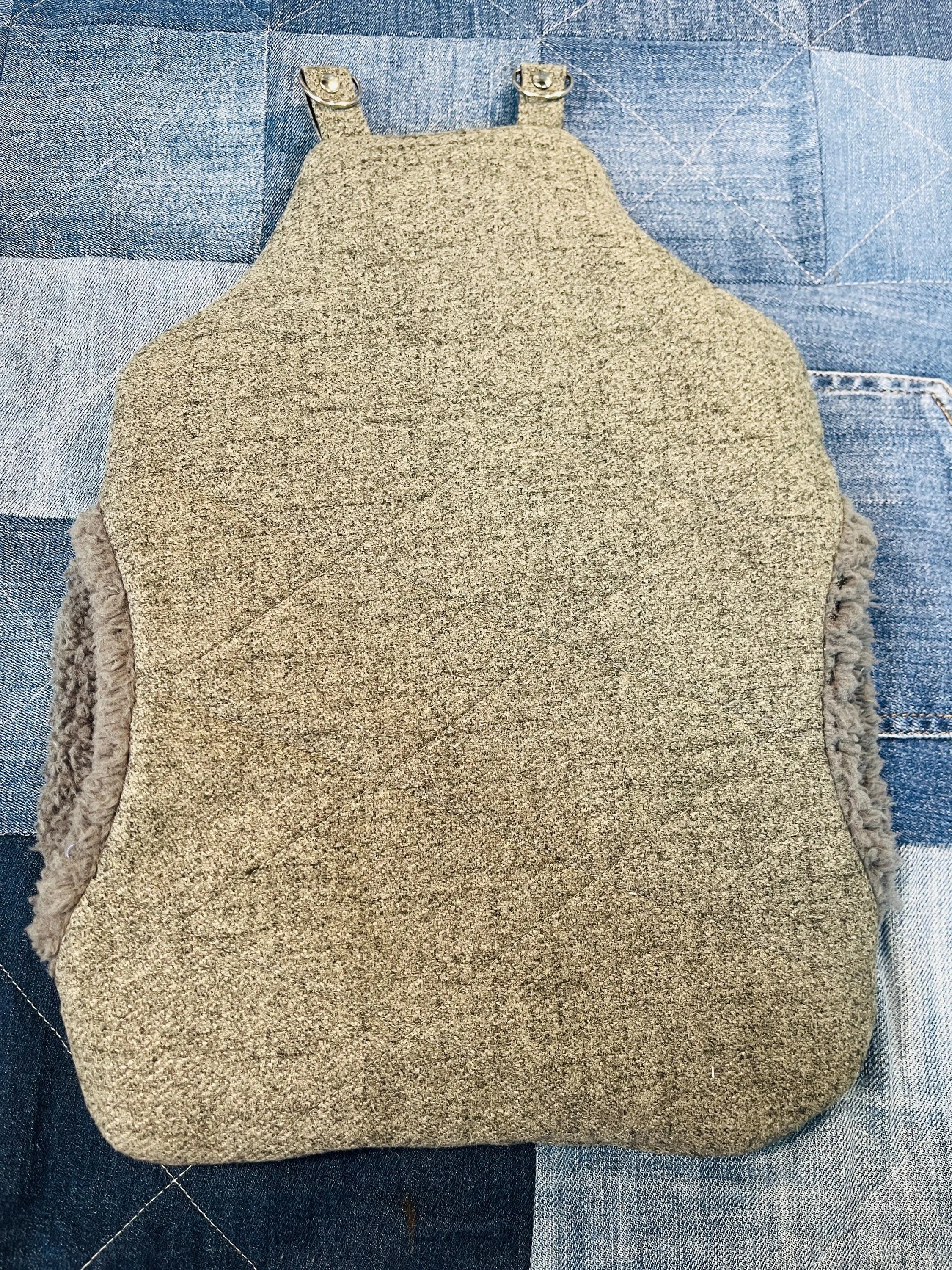 Wearable Hot Water Bottle cover grey faux wool