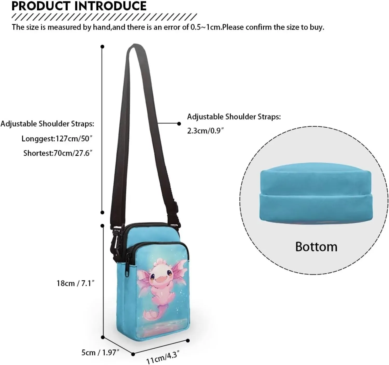 WELLFLYHOM Mini Crossbody Bag Phone Purses Wallet for Women Canvas Messenger Pouch