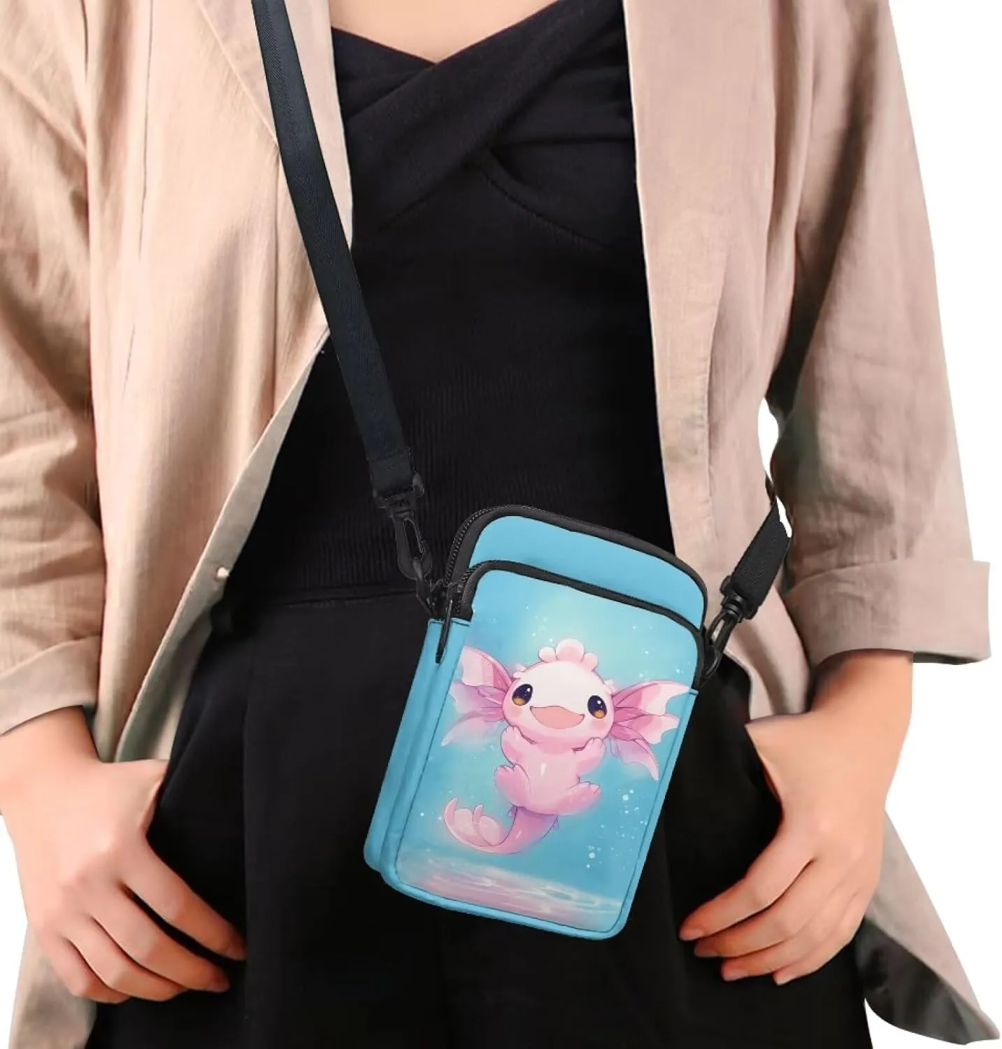 WELLFLYHOM Mini Crossbody Bag Phone Purses Wallet for Women Canvas Messenger Pouch