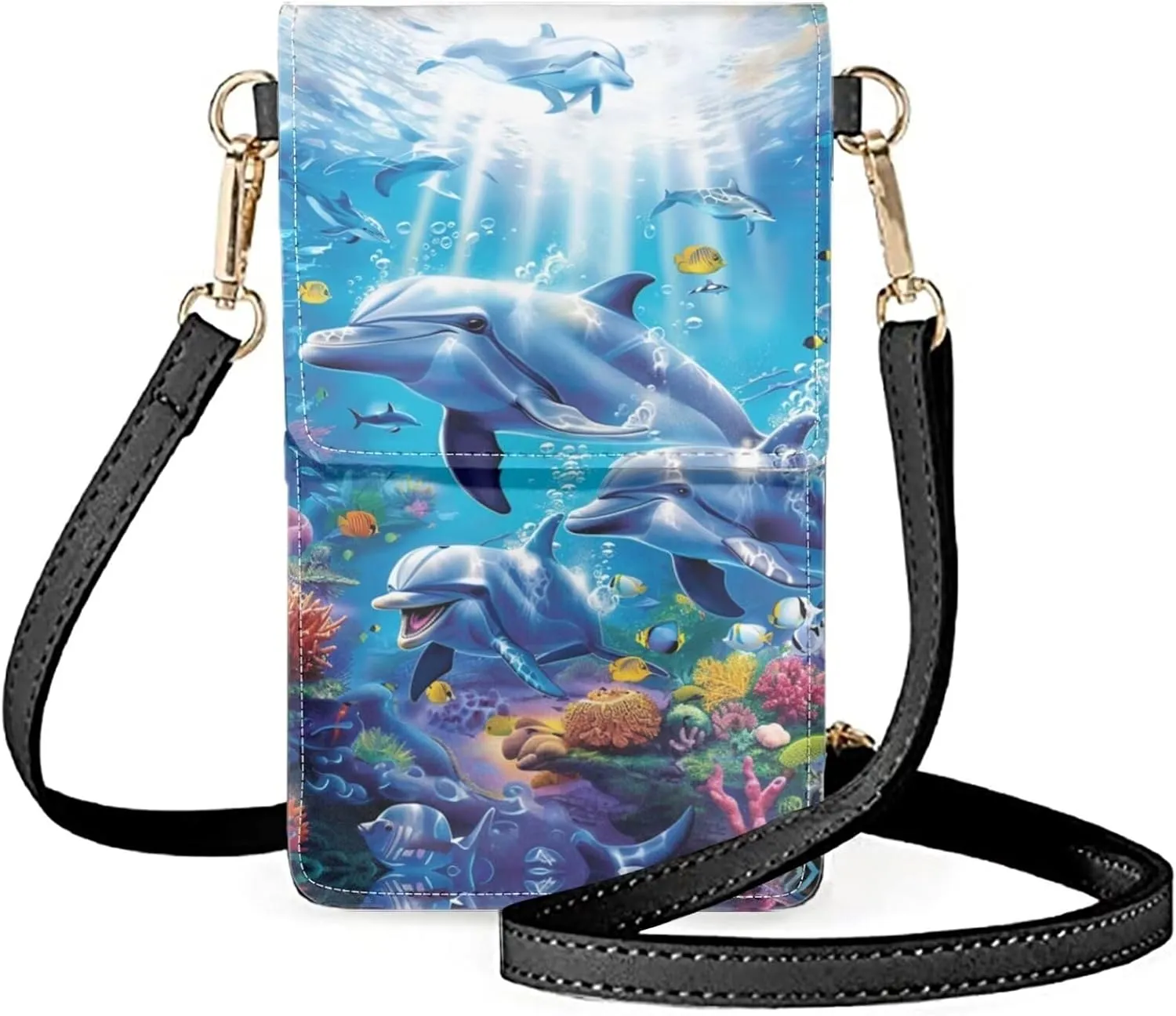 WELLFLYHOM Mini Touchscreen Crossbody Phone Bags for Women with Card Slots Shoulder Bag Purse Leather