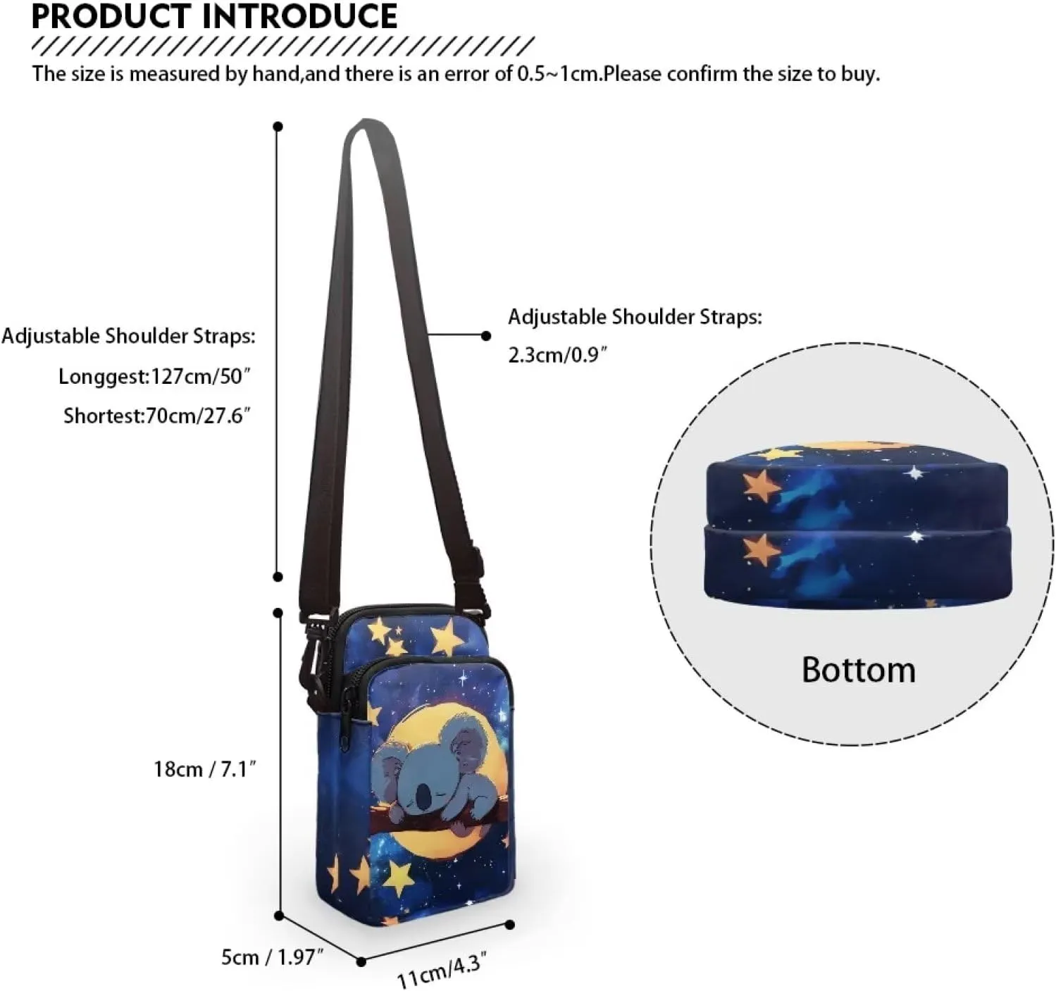 WELLFLYHOM Small Crossbody Bag for Women Phone Purse Messenger Pouch Mini Shoulder Handbag