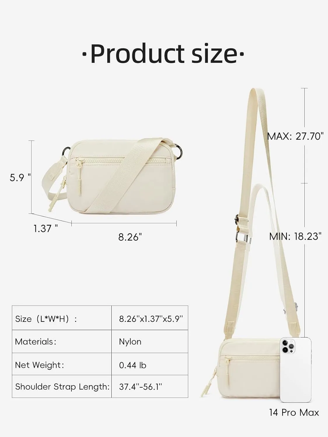 WESTBRONCO Small Crossbody Bags for Women Nylon with Adjustable Strap, Mini Crossbody Purse, Shoulder Bag Traveling Workout