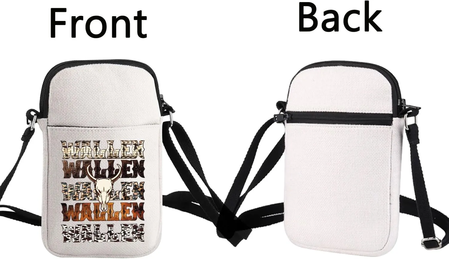 Western Bullhead Crossbody Bag Women Wild Vintage Western Rodeo Zipper Pouch Country Music Inspired Gift Western Cowboy Gift